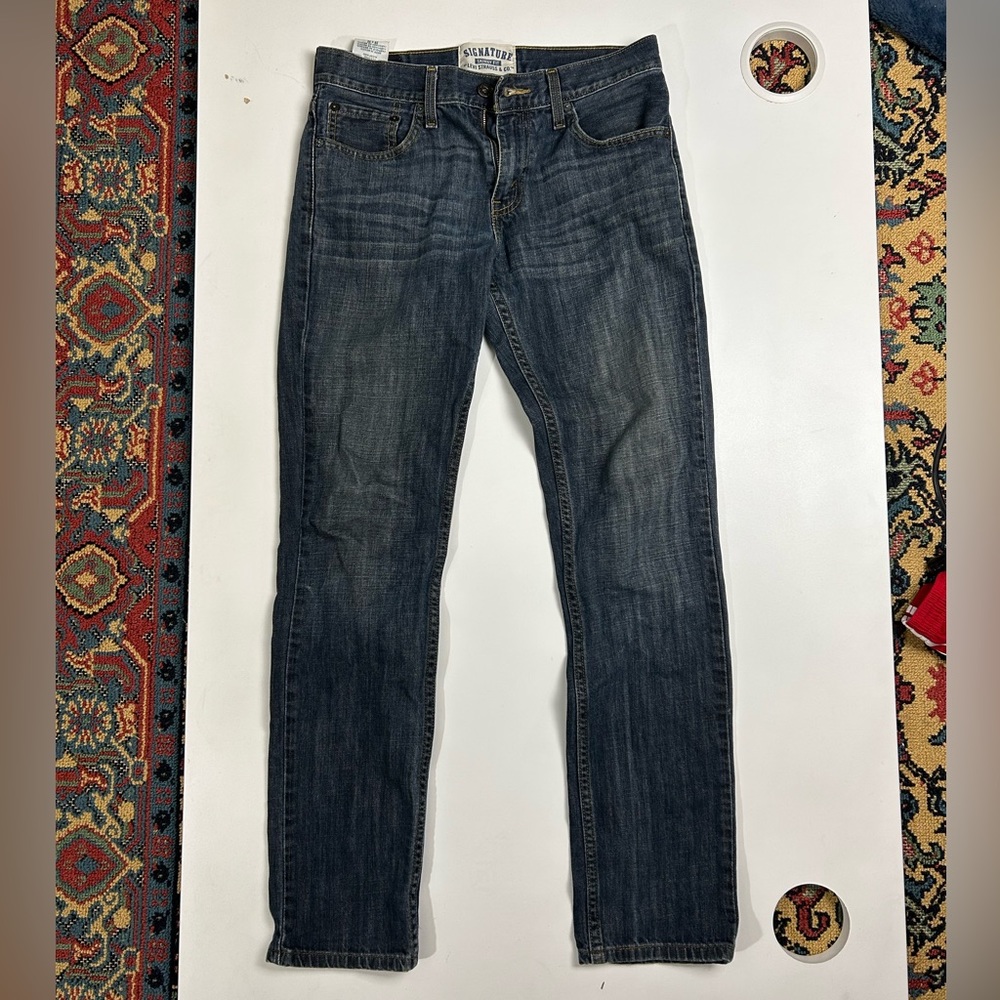 Levi’s Signature Men’s Skinny Blue Denim Jeans